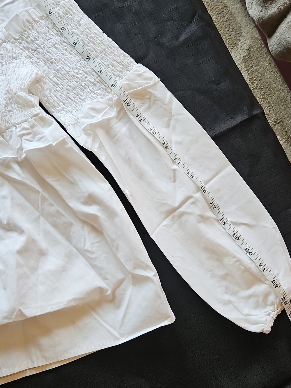 Maje White Smocked Blouse - Picture 16 of 16